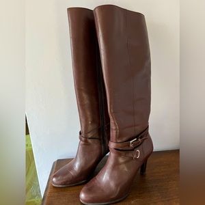 Ralph Lauren knee high boots, Espresso, size 8M